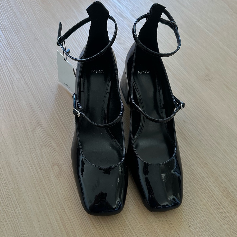 MNG womens heels sandals black heels